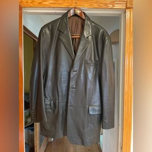 Tallia Uomo leather sport jacket EUC